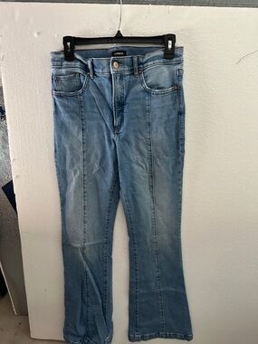 Express Light Blue Flare Jeans for Women